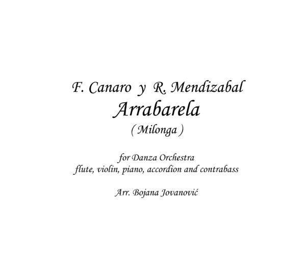 Arrabarela (Francisco Canaro) - Sheet Music