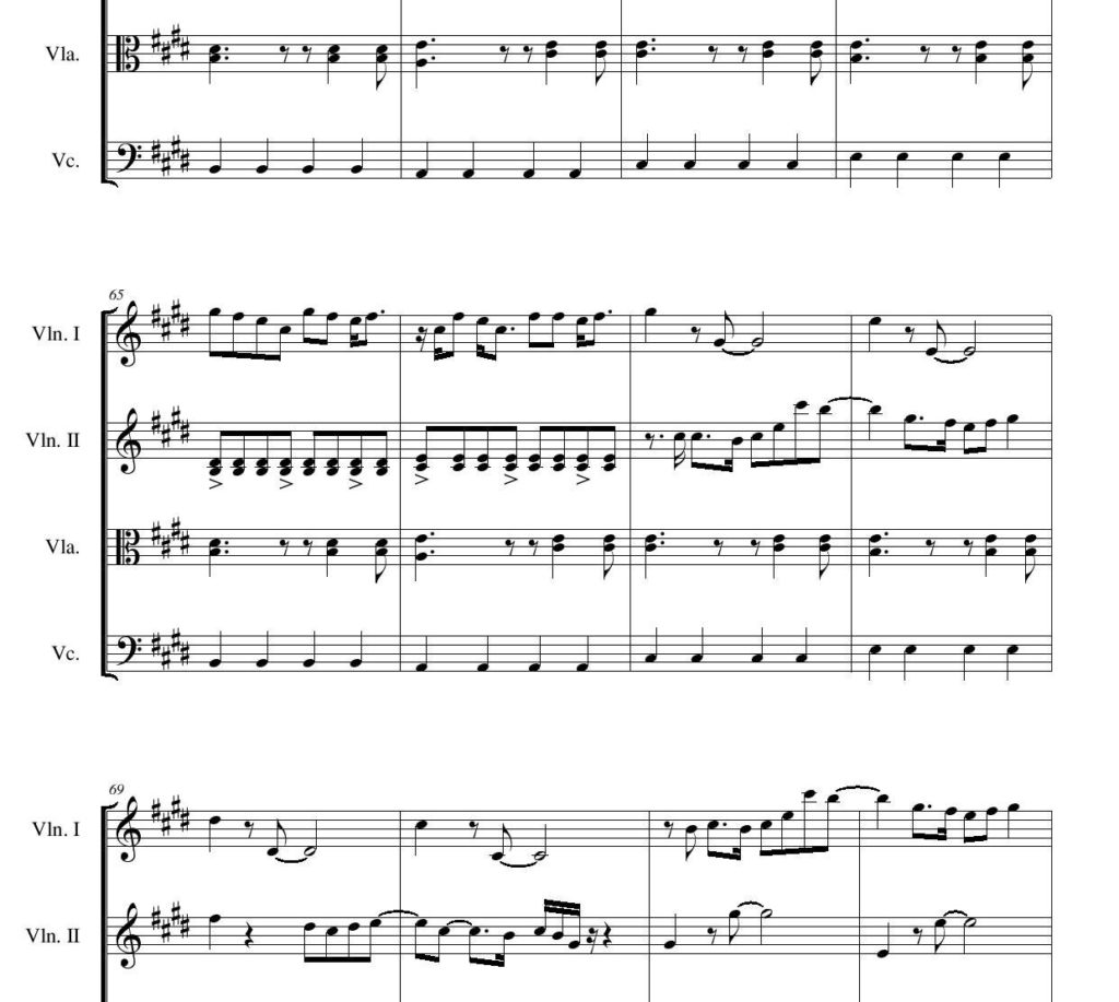 Counting stars Sheet music - OneRepublic - for String Quartet