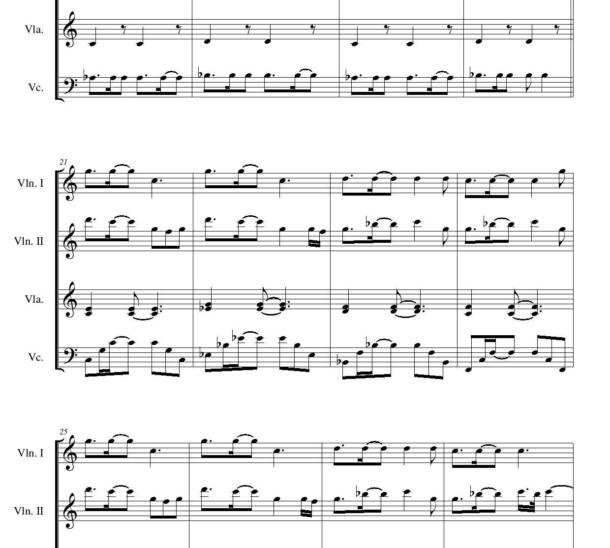 Let me go Sheet music - Avril Lavigne ft Chad Kroeger - for String Quartet