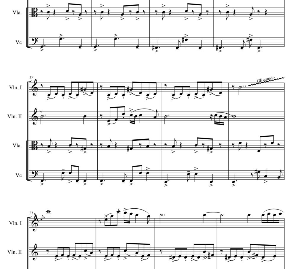 sibelius string quartet sheet music