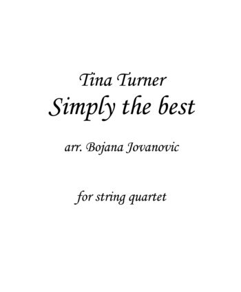 Simply the best (Tina Turner) - Sheet Music