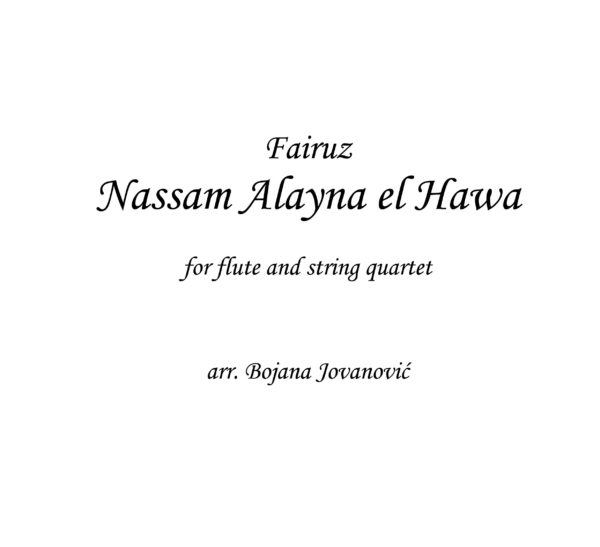 Nassam ALayna el Hawa (Fairuz) - Sheet Music