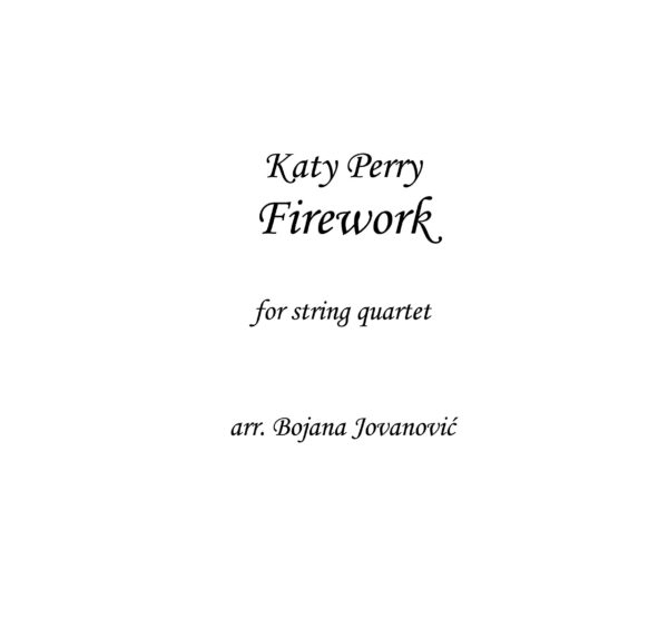 Firework (Katy Perry) - Sheet Music