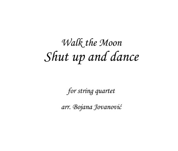 Shut up and dance Walk the Moon Sheet music