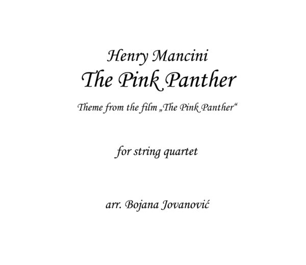 The Pink Panther Henry Mancini Sheet music