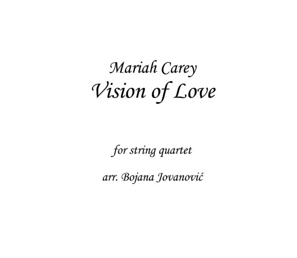 Vision of Love Mariah Carey Sheet music