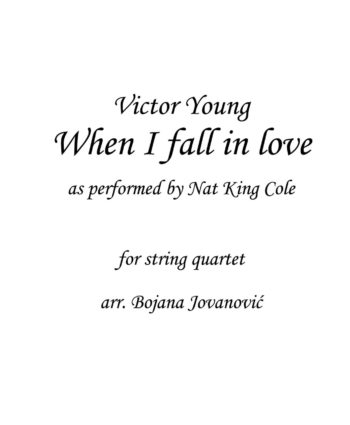 When I fall in love Victor Young Sheet music