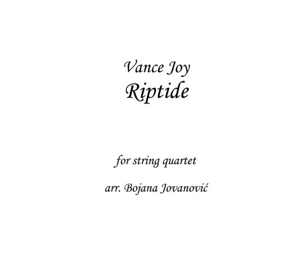 Riptide Vance Joy Sheet music