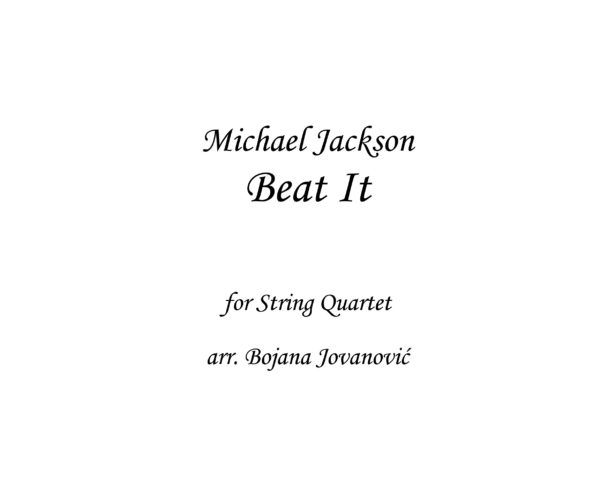 Beat It Michael Jackson Sheet music