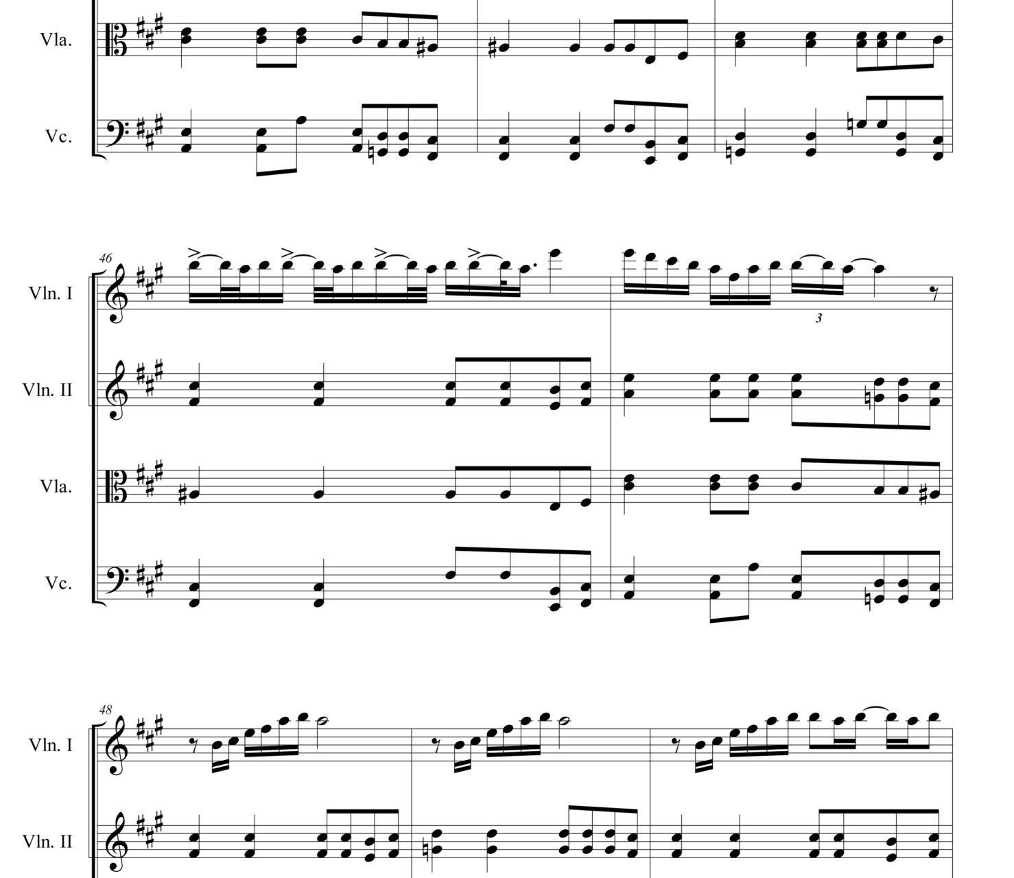 To live is to die Metallica Sheet music - for String quartet