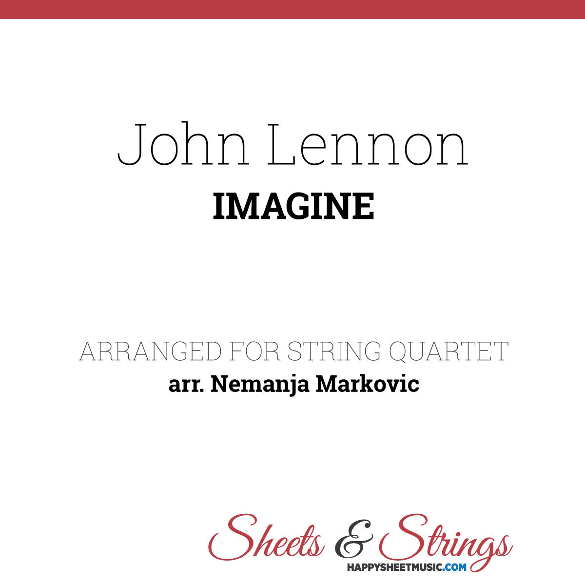 Imagine Sheet Music, John Lennon